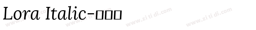 Lora Italic字体转换